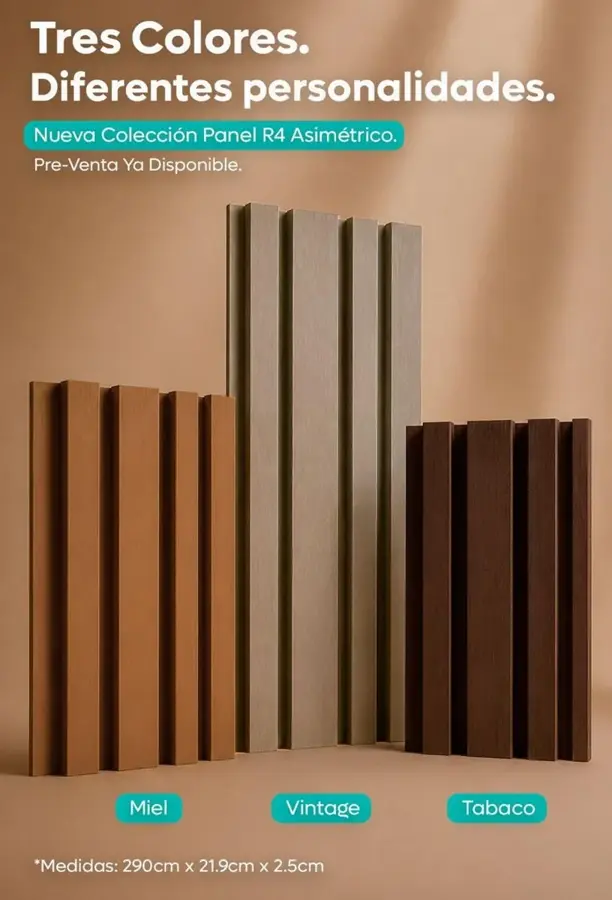 Panel Ranurado WPC R4 Asimétrico — Lambrines WPC y PVC